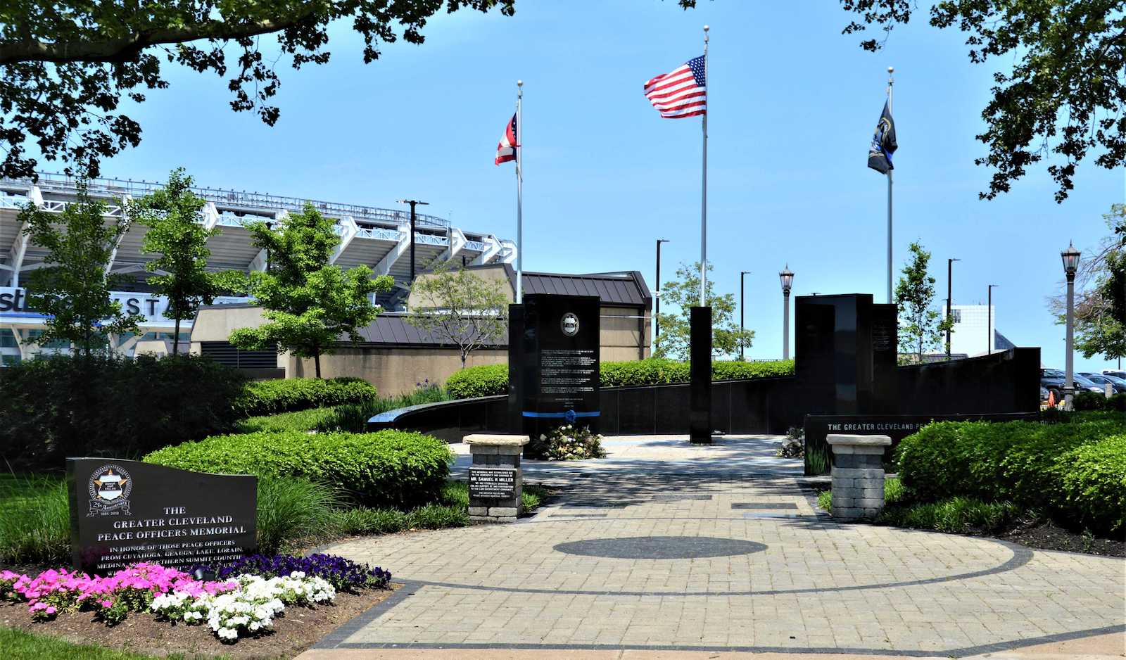 A granite Peace Officers Memorial
